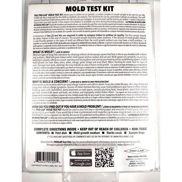 Pro-Lab Do It Yourself Mold Test Kit, Test In Home, School or Office, New Sealed - Picture 3 of 3